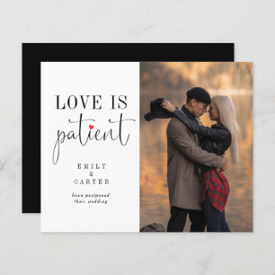 Budget Minimalist Black White Love Is Patient