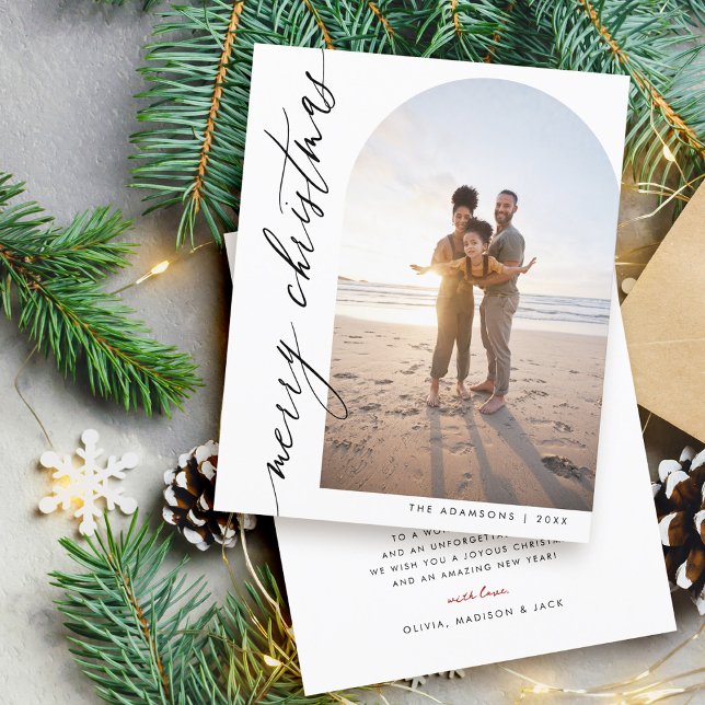 Budget Minimalist Calligraphy Arch Merry Christmas (Creator Uploaded)