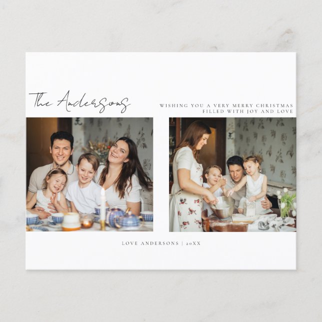 Budget Minimalist Christmas Holiday Photo Card Fly (Front)