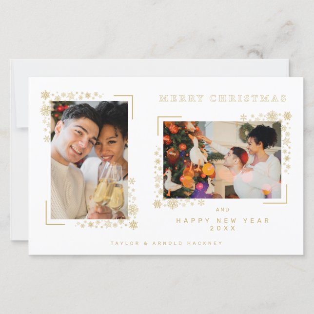 Budget Minimalist Christmas Snowflakes 2 Photos (Front)