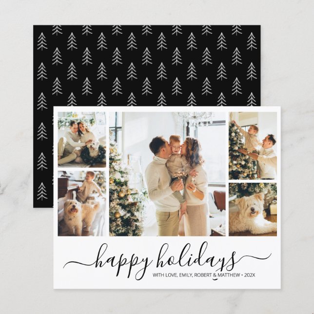 Budget Minimalist Collage Christmas Holiday Flyer (Front/Back)