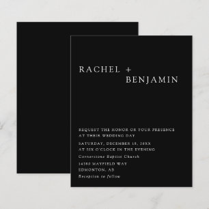 Budget Minimalist Elegant Wedding Black Background