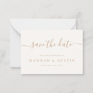 Budget Minimalist Elegant Wedding Save The Date Card