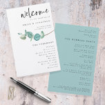 Budget Minimalist Eucalyptus Wedding Program<br><div class="desc">Minimalist Eucalyptus Wedding Program, Size 5.5” x 8.5” at a budget price, on an elegant 110 lb LINEN stock – for a luxury feel at great value, this is perfect for programs, as well as invitations and menus etc. This budget size alternative is also available in other paper choices. The...</div>