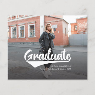 Budget Minimalist Graduation Photo Announcement