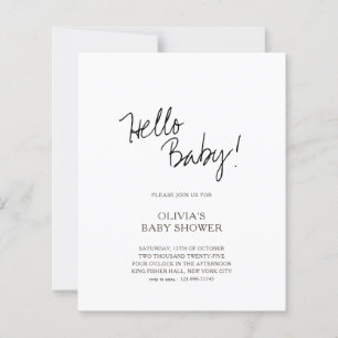 BUDGET Minimalist Hello Baby Baby Shower