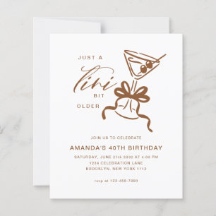 BUDGET Minimalist Martini Brown Birthday 