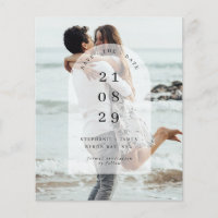 Budget Minimalist modern arch photo Save the Date