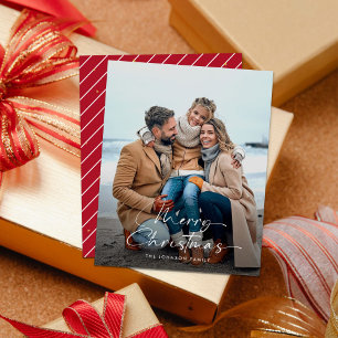 Budget Minimalist Modern Photo Christmas Flyer