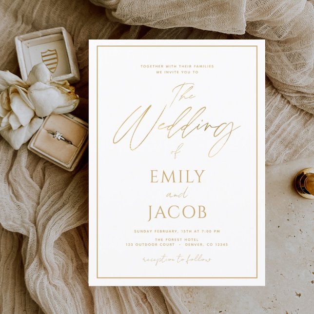 Budget Minimalist Modern Wedding Invitation Flyer (Creator Uploaded)
