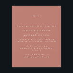 Budget Minimalist Monogram Clay Wedding Invitation<br><div class="desc">Budget Minimalist Monogram Traditional Typography Desert Boho Clay Wedding Invitation</div>