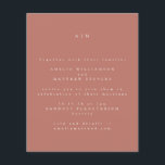 Budget Minimalist Monogram Clay Wedding Invitation<br><div class="desc">Budget Minimalist Monogram Traditional Typography Desert Boho Clay Wedding Invitation</div>