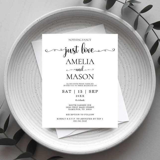 Budget Minimalist Nothing Fancy Just Love Wedding (Budget Minimalist Nothing Fancy Just Love Wedding Front)