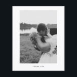 Budget Minimalist Photo Thank You Card<br><div class="desc">******* THIS IS NOT A STANDARD-SIZE THANK YOU CARD. NO ENVELOPES INCLUDED. FOR CARD STOCK, THICKER CARDS, CHECK OUT OUR COLLECTION FOR NORMAL THANK YOU CARDS AND OTHER MATCHING ITEMS. This flyer does not include envelopes, paper flyer version. Save money on thank you cards with this small invitation. ******* Minimalist...</div>