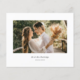 Budget Minimalist Photo Thank You Card