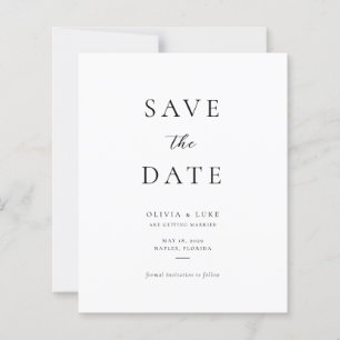 Budget Minimalist Photo Wedding Save The Date