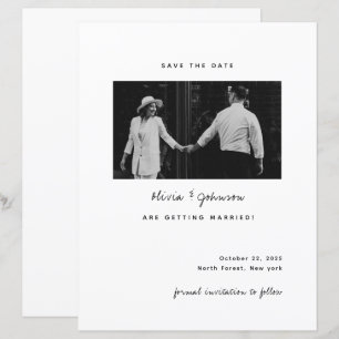BUDGET Minimalist Photo Wedding Save the Date
