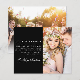 Budget Minimalist Photo Wedding Thank You Card
