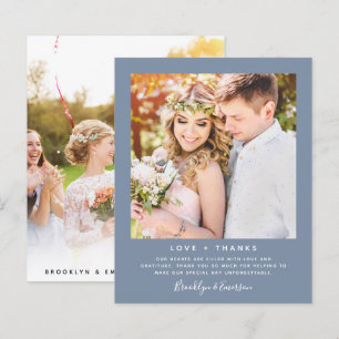 Budget Minimalist Photo Wedding Thank You Card