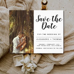 Budget Minimalist Simple Save the Date Photo  Flyer<br><div class="desc">Budget Modern and Elegant Minimalist Photo Save the Date Wedding Postcard. The save the date invitation card includes modern hand lettered script typography with a chic and simple design that you can add your customized engagement photograph picture to.</div>