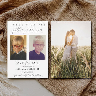 Budget, minimalist these kids are getting married save the date