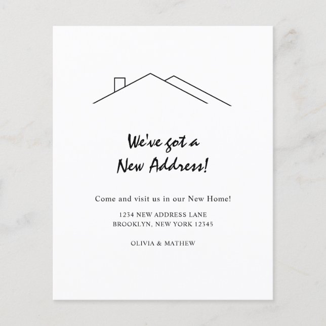 BUDGET Minimalist We've got a New Address Moving (Front)