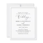 Budget Minimalistic All-in-One Wedding Invitation