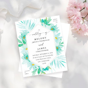Budget Mint Green Floral Wedding