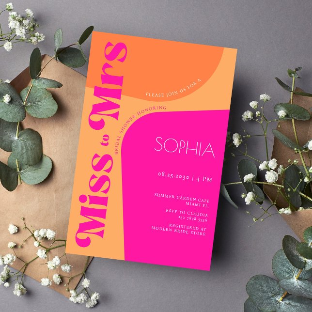 Budget Miss to Mrs hot pink modern bridal shower (Creator Uploaded)