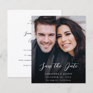 Budget MOD V Photo Elegant Save the Date - Darker