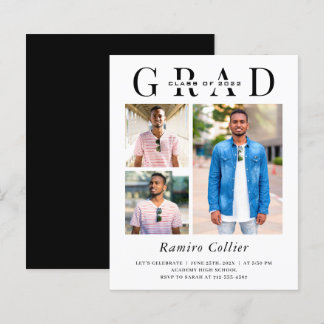 Budget Modern 3 Photo Graduation Celebration