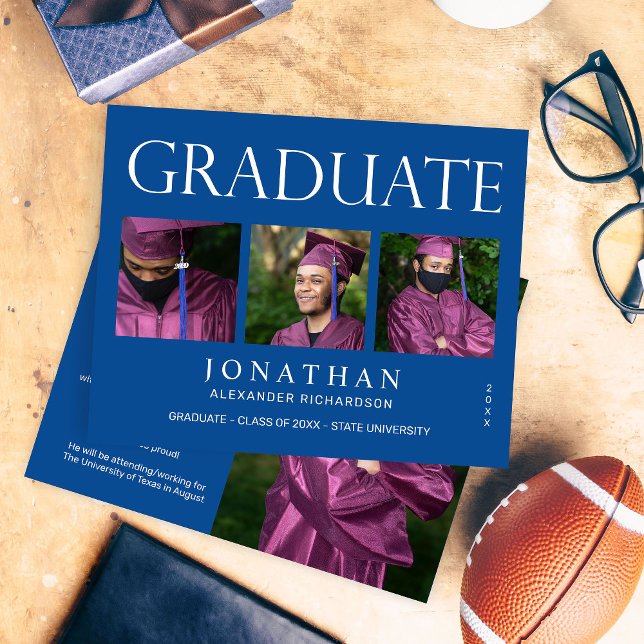 Budget Modern 4 Photo Graduation Announcement - BL Flyer (Creator Uploaded)