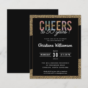 Budget Modern 50th Birthday Party Leopard Print