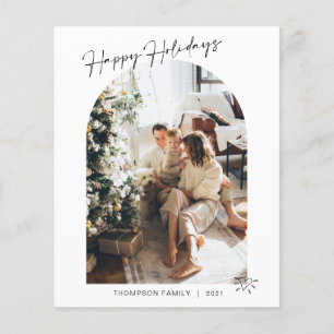 BUDGET Modern 5 Photo Heart Happy Holidays Arch