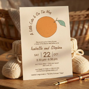 Budget Modern A Little Cutie Orange Baby Shower 