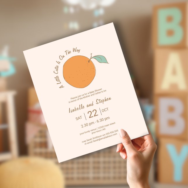 Budget Modern A Little Cutie Orange Baby Shower (Creator Uploaded)