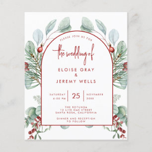 BUDGET Modern Arch Wedding Invitation Flyer