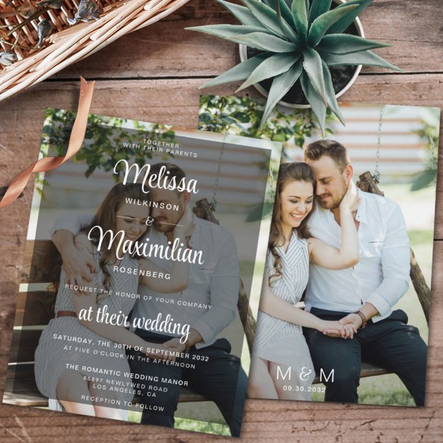 Budget modern black transparent photo wedding (Creator Uploaded)