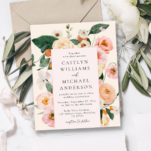 Budget Modern Blush Pink Floral Wedding