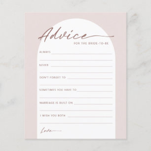 Budget Modern Bohemian Arch Bride To Be Advice Flyer