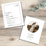 Budget Modern Boho Round Photo Wedding Invitation Flyer<br><div class="desc">Minimalist Modern Boho Photo Wedding Invitation</div>