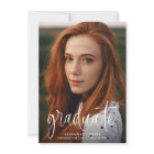 Budget Modern Calligraphy Photo Graduation Party