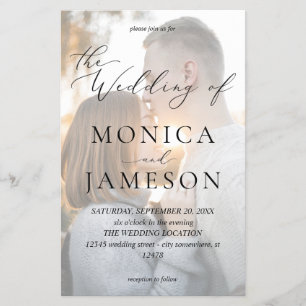 Budget Modern Calligraphy V2 Photo Wedding MED Flyer