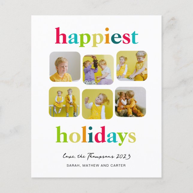 BUDGET Modern Candy Colours Colourful Photo Collag (Front)