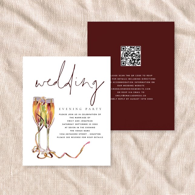 Budget Modern Champagne Wedding Evening Party (Creator Uploaded)