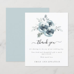 Budget Modern Christmas Bouquet Wedding Thank You