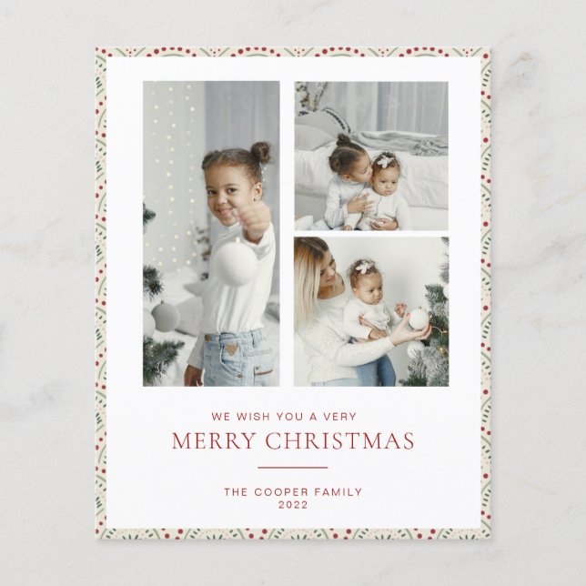 BUDGET Modern Christmas Card (Front)