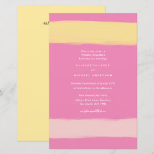 BUDGET Modern Colour Swash Wedding Invite A9
