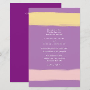 BUDGET Modern Colour Swash Wedding Invite A9
