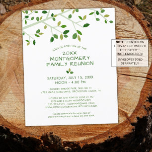 Budget Modern Family Reunion Tree Invitation